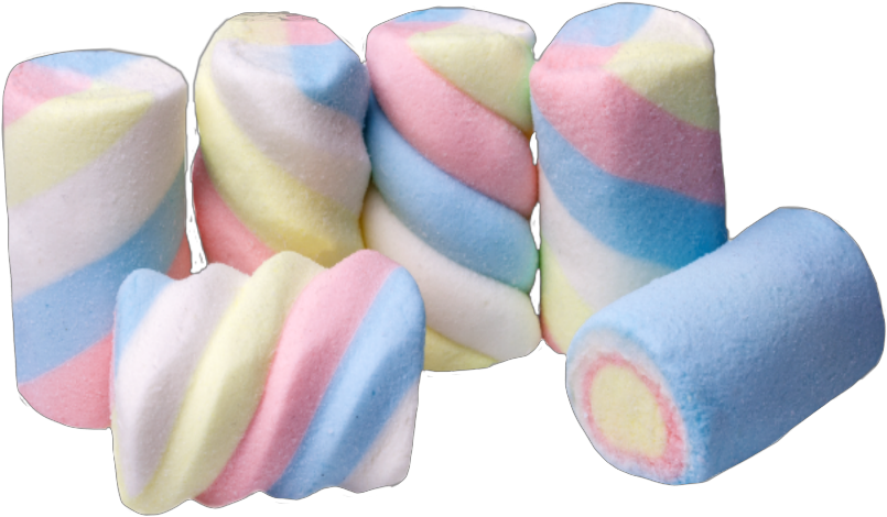 Colorful Marshmallows Transparent Background PNG Image