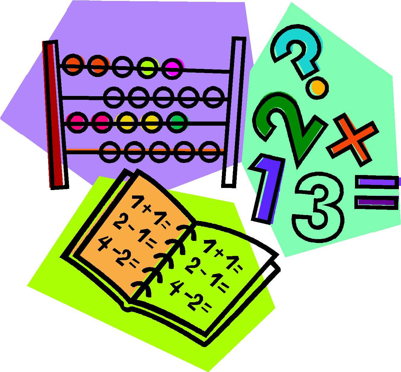 Colorful Mathematics Concepts Illustration PNG Image