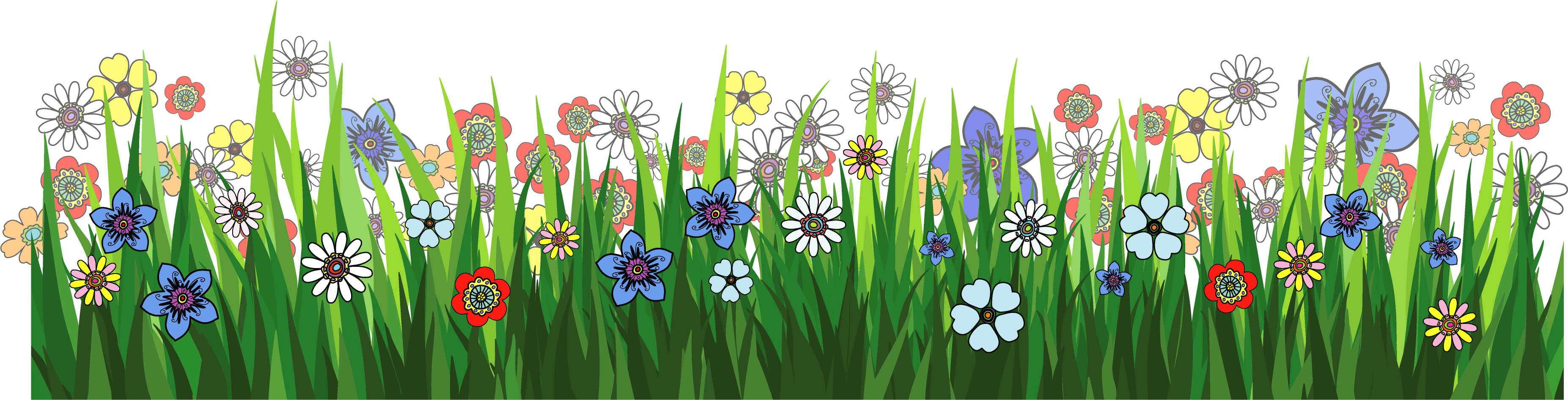 Colorful_ Meadow_ Flowers_ Banner PNG Image