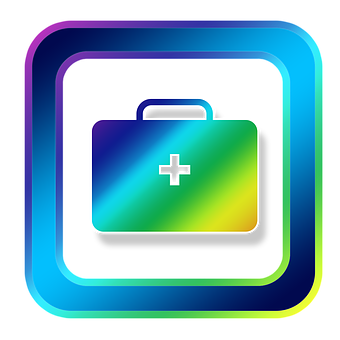 Colorful Medical Briefcase Icon PNG Image