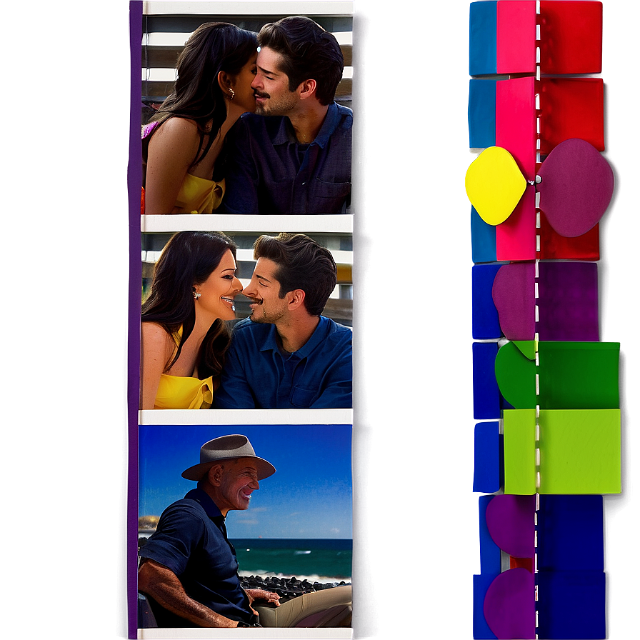 Colorful Memories Photo Strip Png Lcj PNG Image