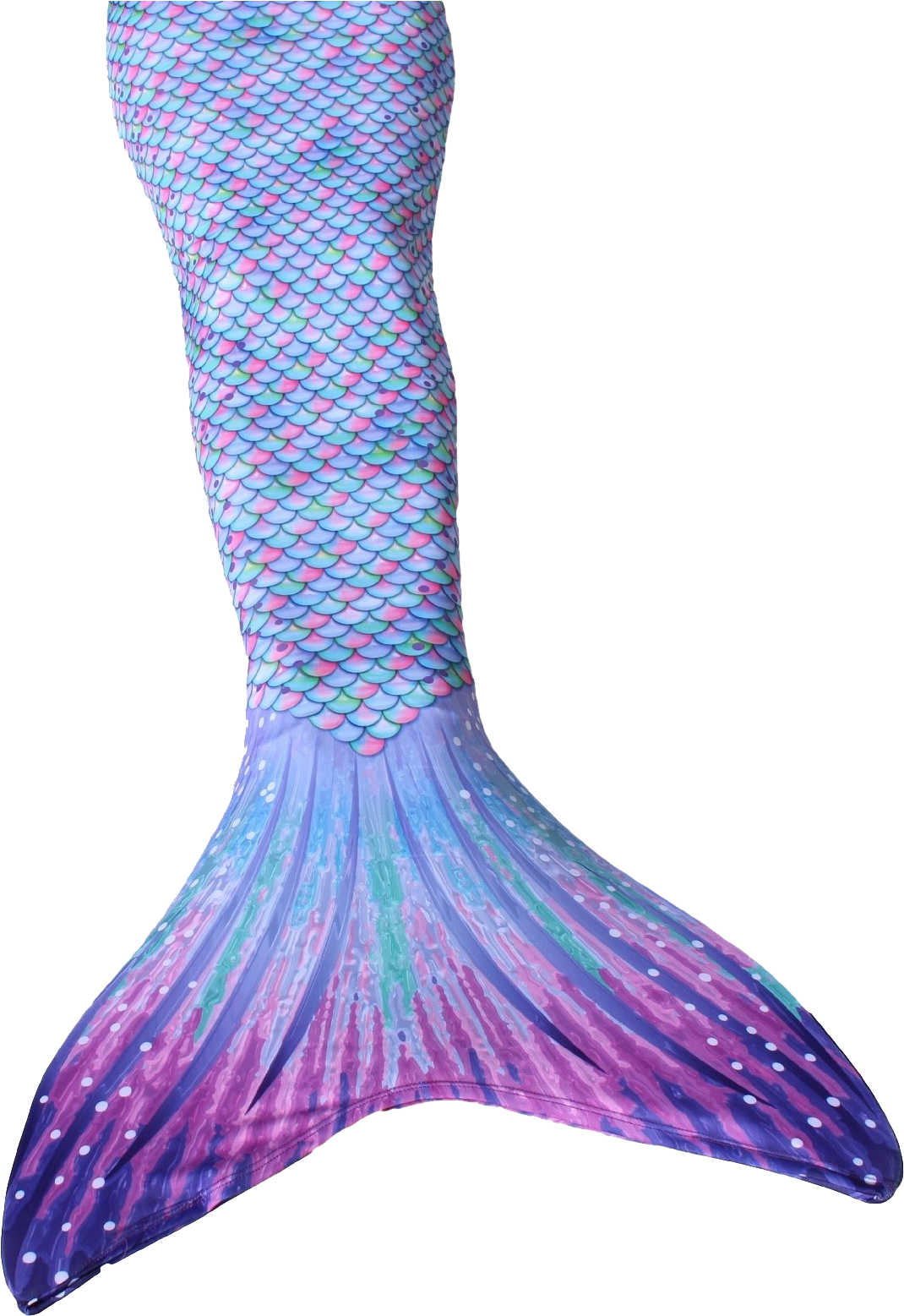 Colorful Mermaid Tail Costume Fabric PNG Image