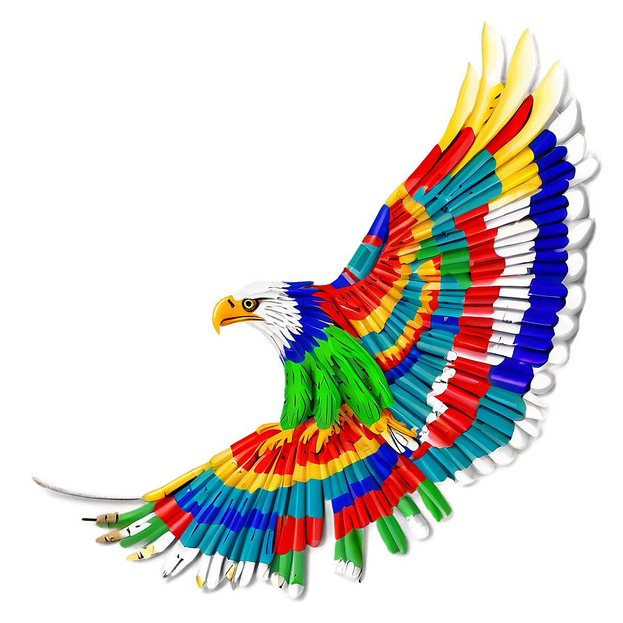 Colorful Mexican Eagle Artwork Png 06132024 PNG Image