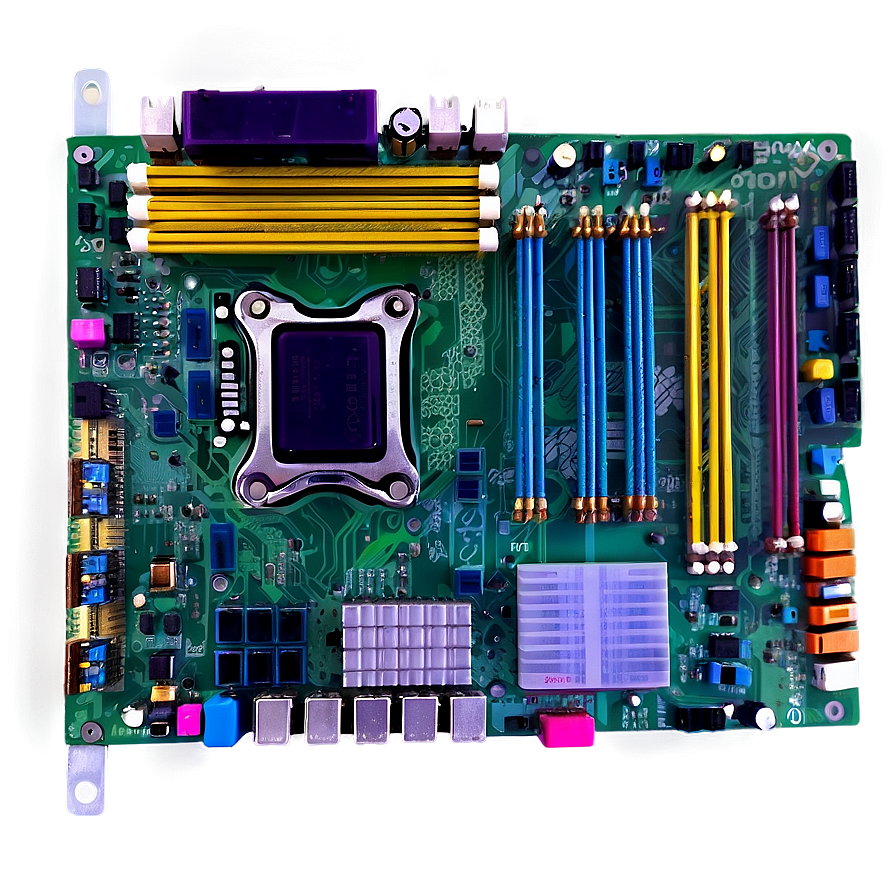 Colorful Motherboard Background Png 13 PNG Image
