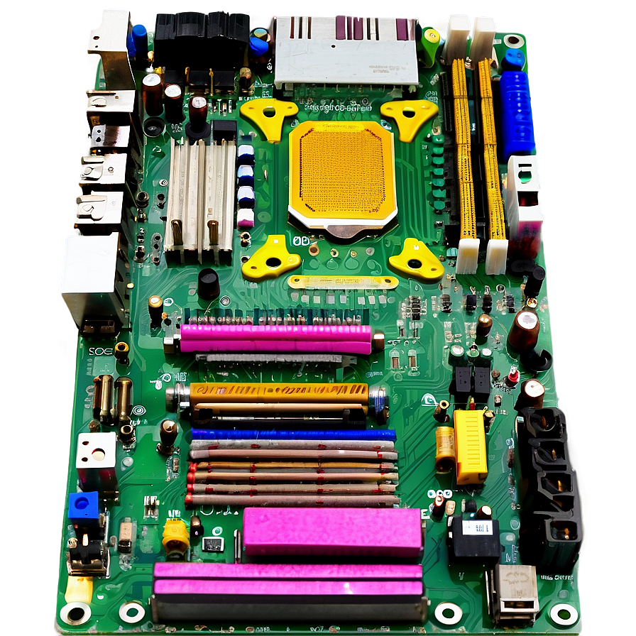 Colorful Motherboard Background Png Ply PNG Image
