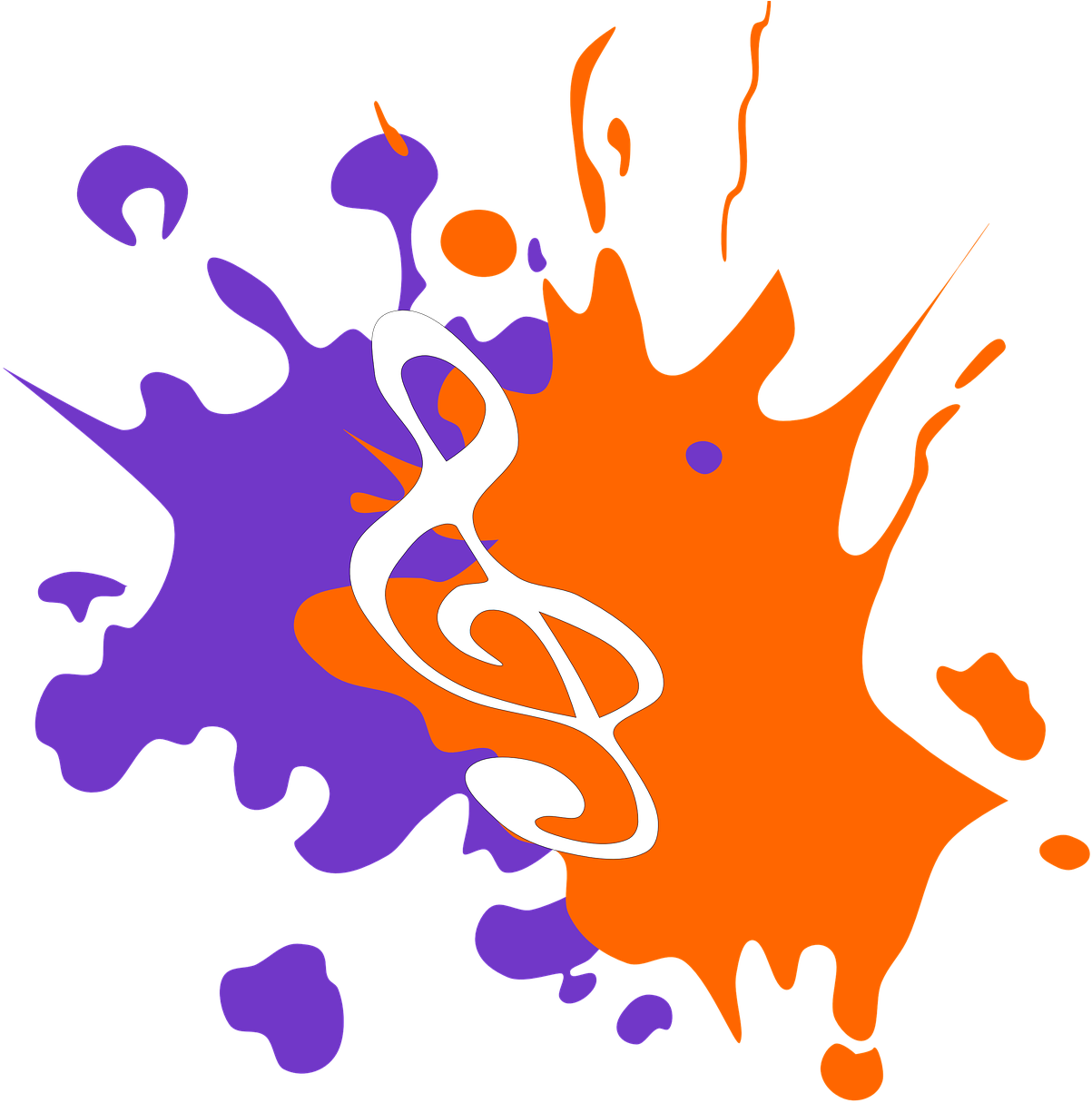 Colorful Musical Splash Graphic PNG Image