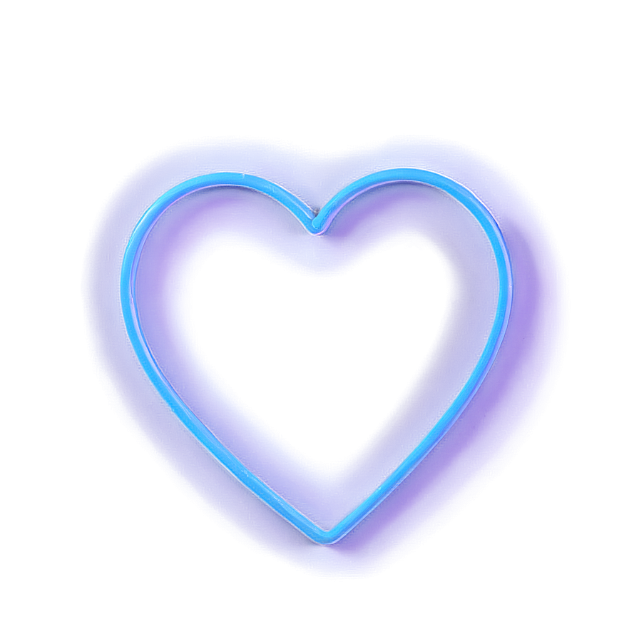 Colorful Neon Heart Png Ool PNG Image