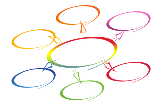 Colorful Network Diagram PNG Image