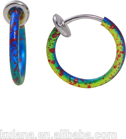 Colorful Nose Rings Unique Design PNG Image