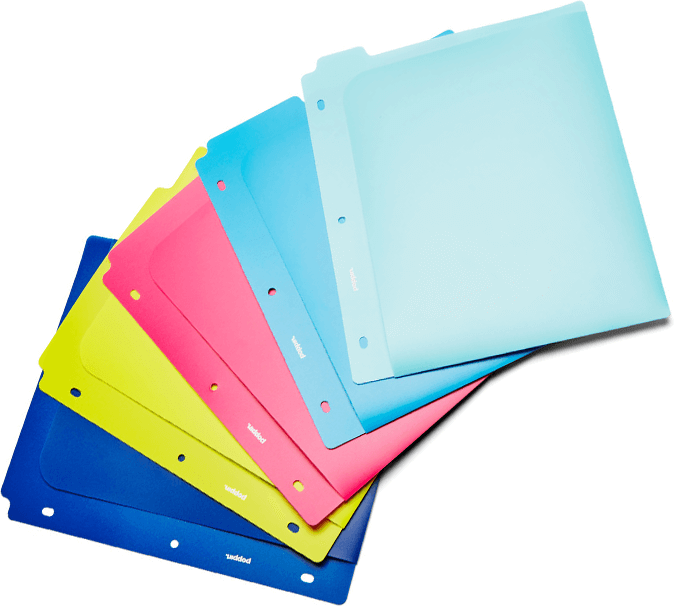 Colorful Notebook Paper Stack PNG Image