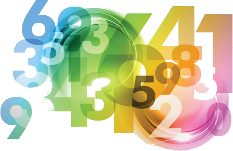 Colorful_ Numbers_ Abstract PNG Image