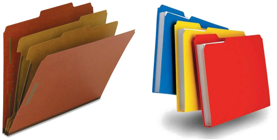 Colorful Office Folders PNG Image