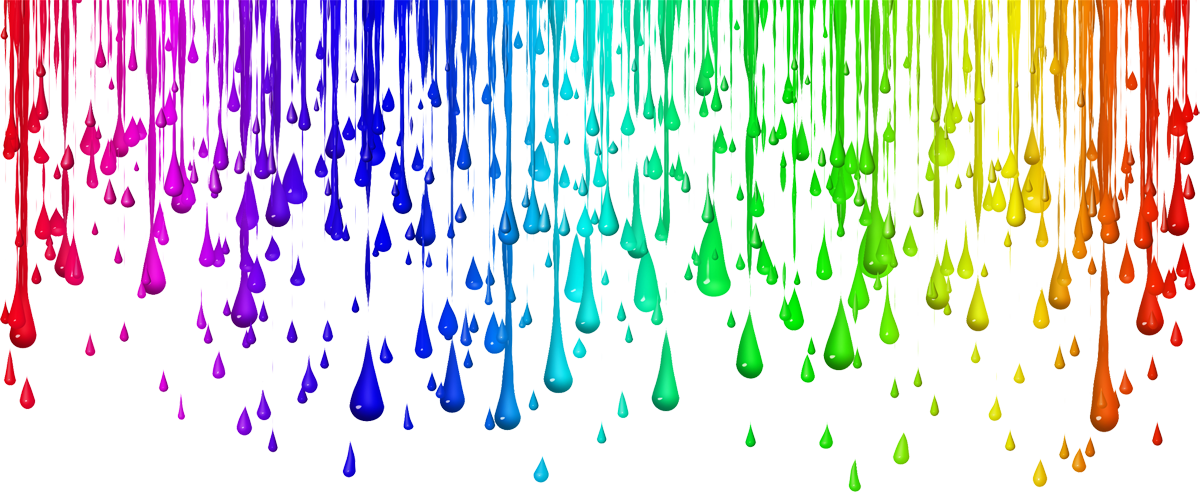 Colorful Paint Drips Background PNG Image