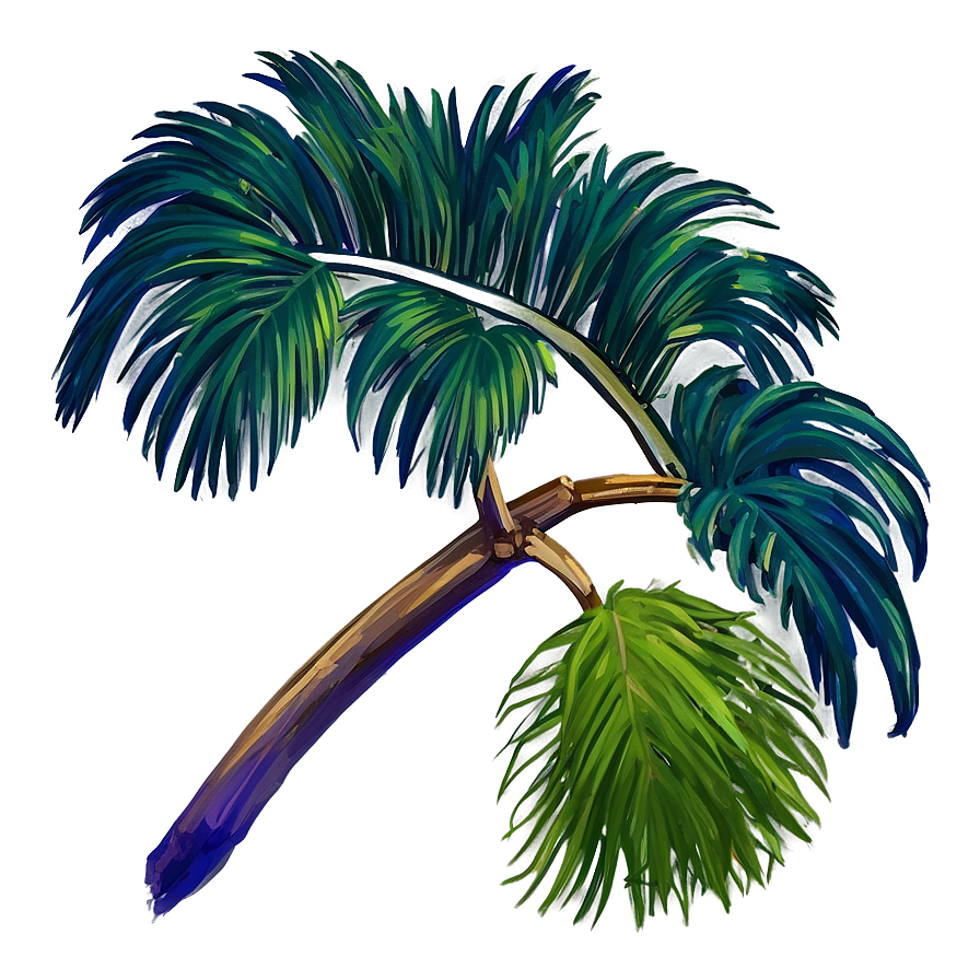 Colorful Palm Leaves Png Shx PNG Image