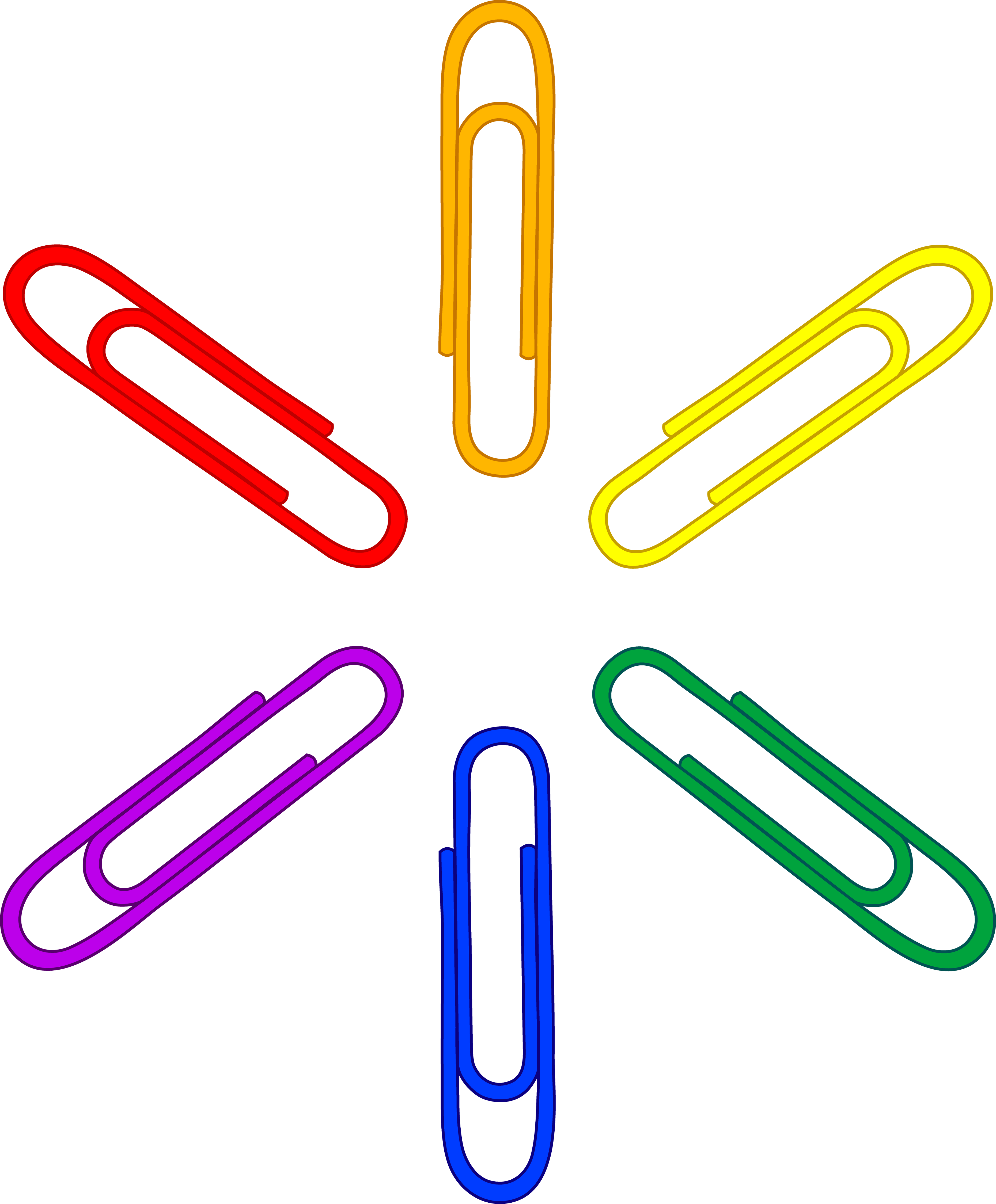 Colorful Paper Clips Vector Illustration PNG Image