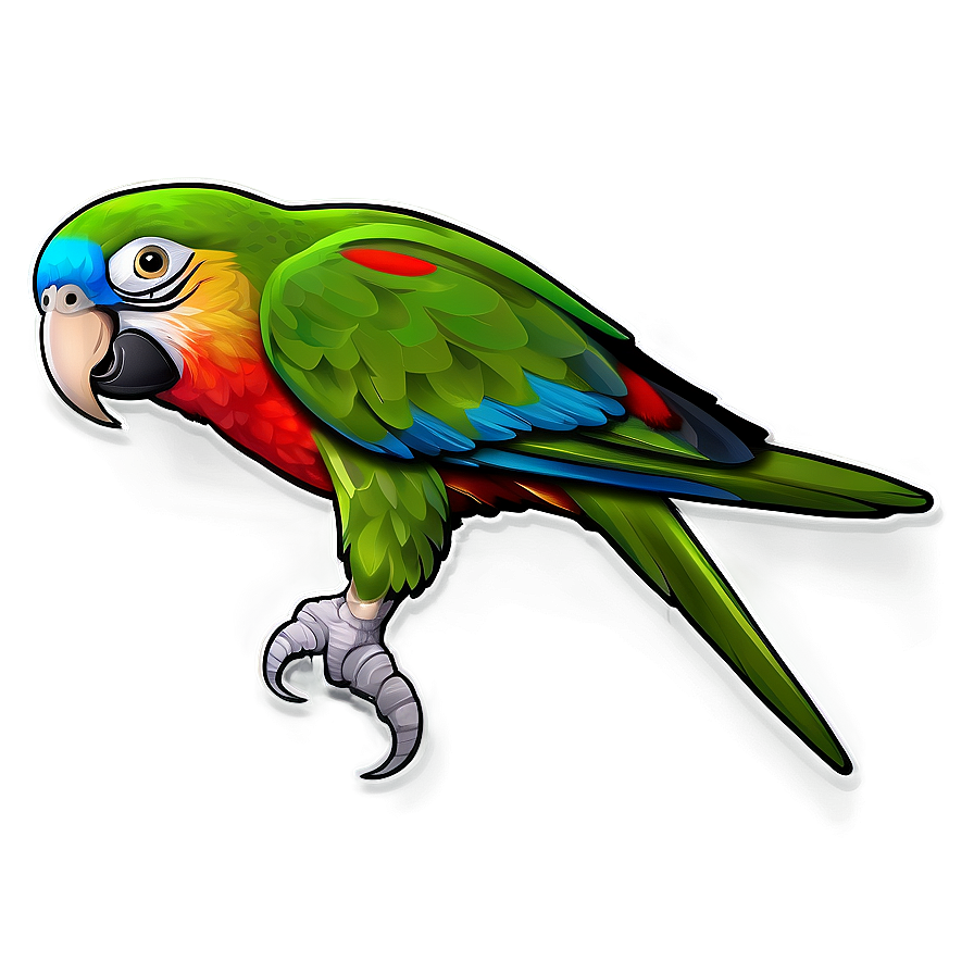 Colorful Parrot Sticker Png 05252024 PNG Image