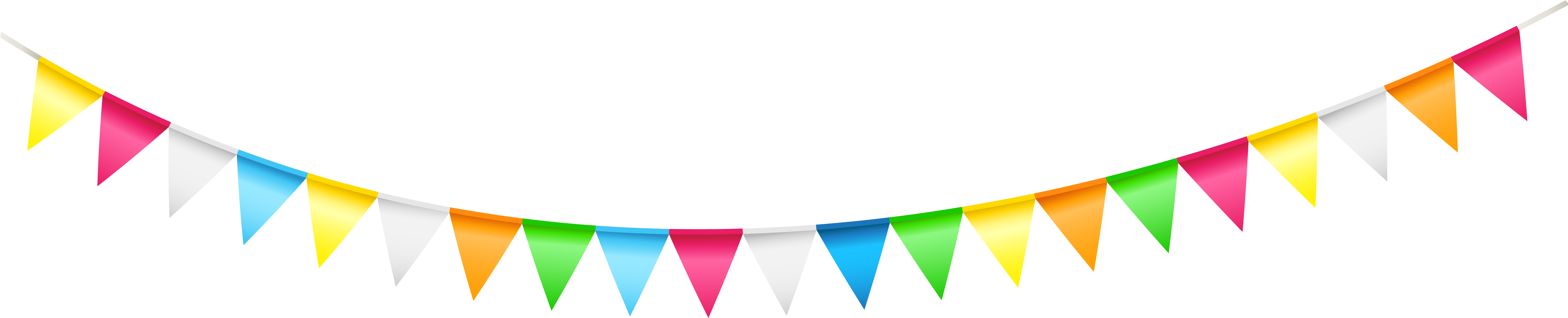 Colorful Party Bunting Banner PNG Image