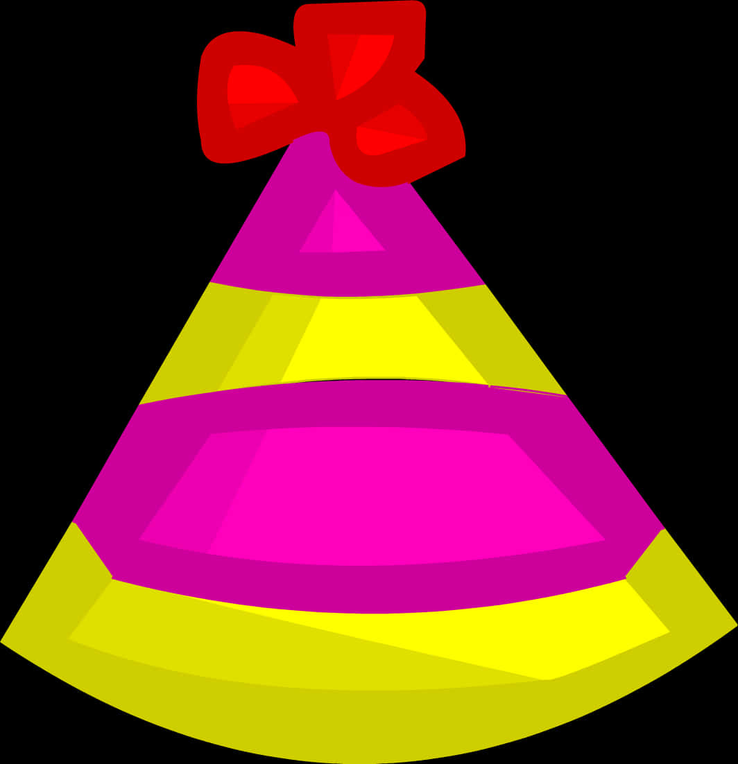 Colorful Party Hat Illustration PNG Image