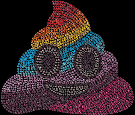 Colorful Party Hat Mosaic PNG Image