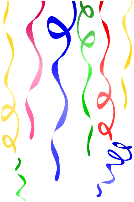 Colorful Party Streamers PNG Image