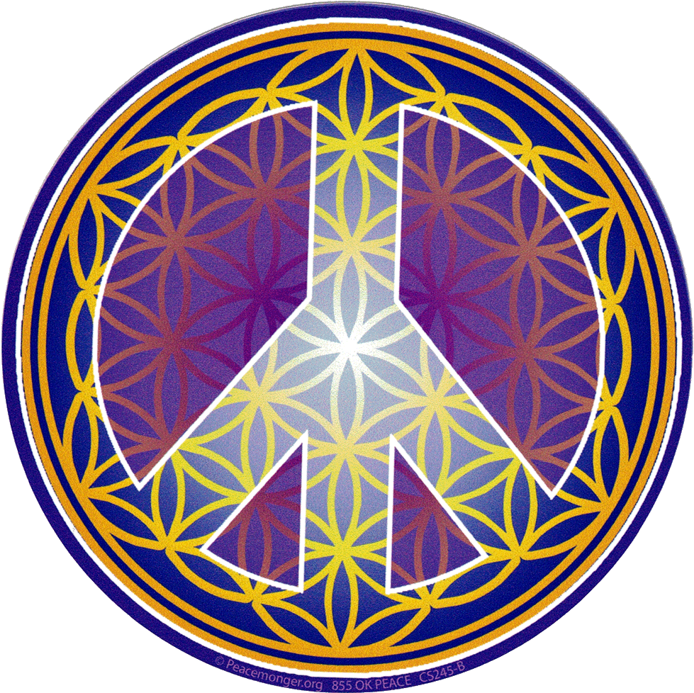 Colorful Peace Symbol Design PNG Image