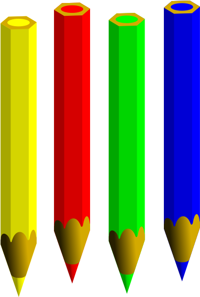 Colorful Pencil Quartet PNG Image