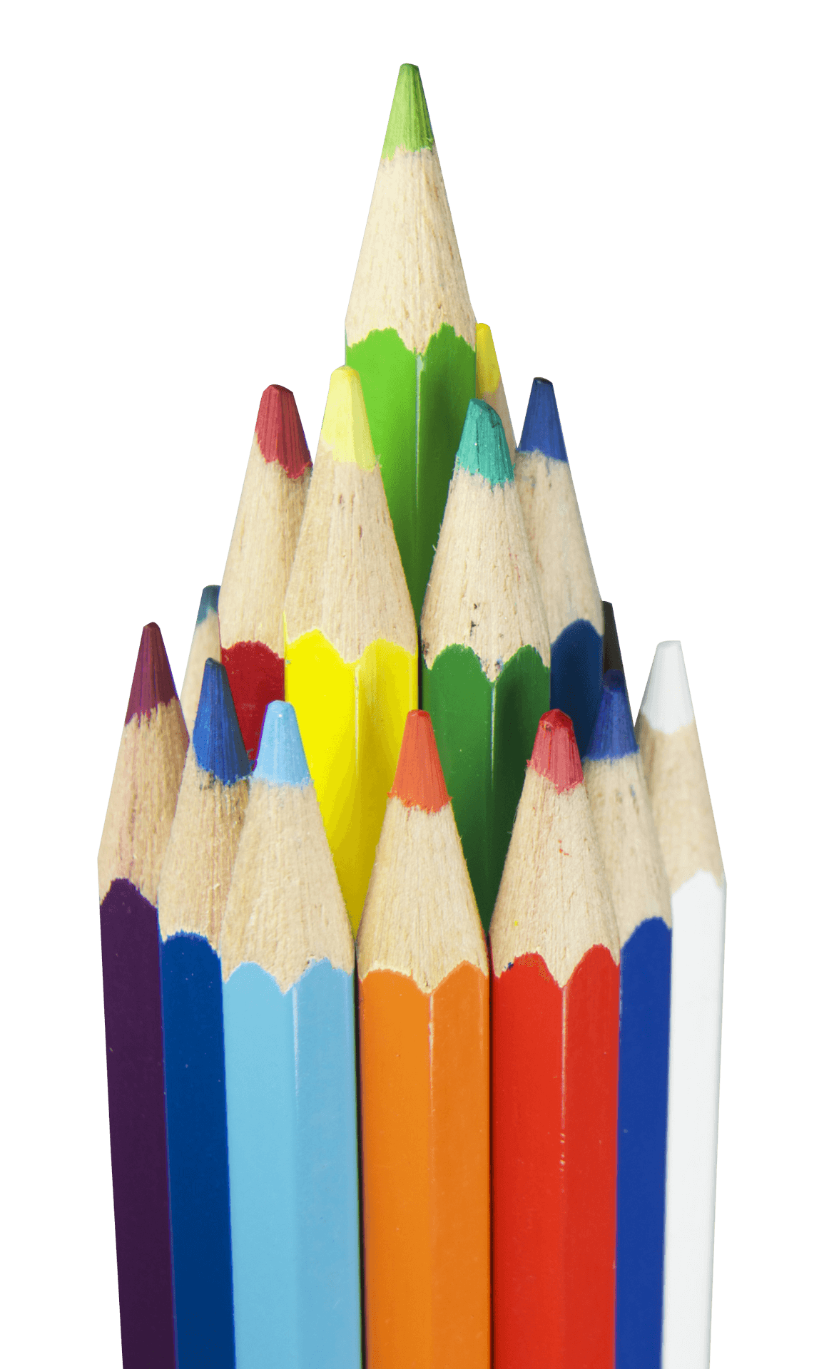 Colorful Pencils Arrangement PNG Image