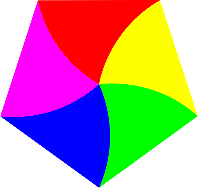 Colorful Pentagon Graphic PNG Image