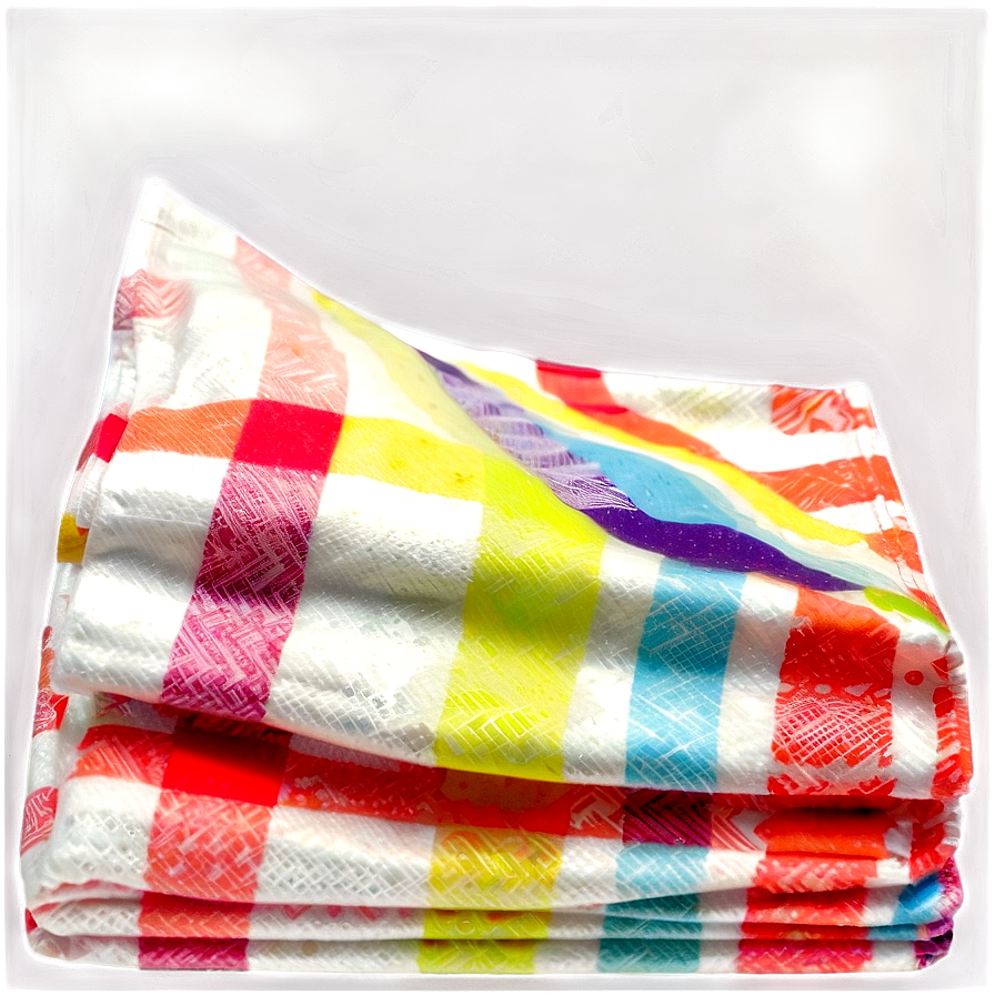 Colorful Picnic Napkin Png 05252024 PNG Image