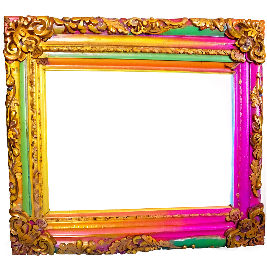 Colorful Picture Frame Png Jgr78 PNG Image