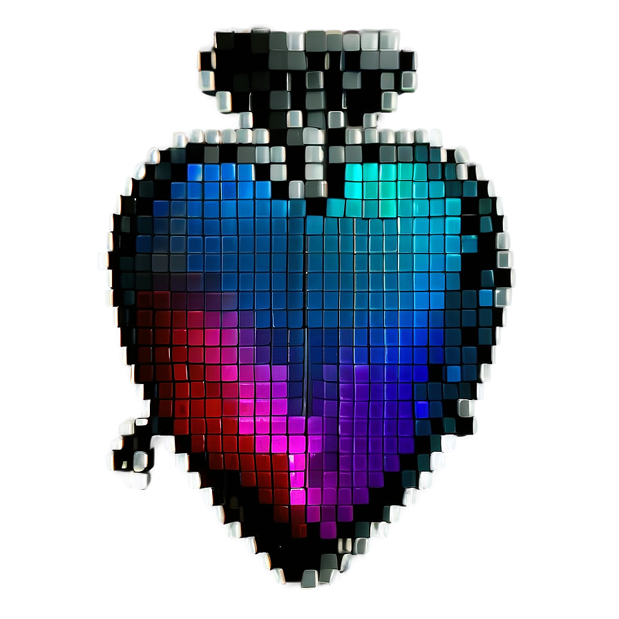 Colorful Pixel Heart Png 05252024 PNG Image