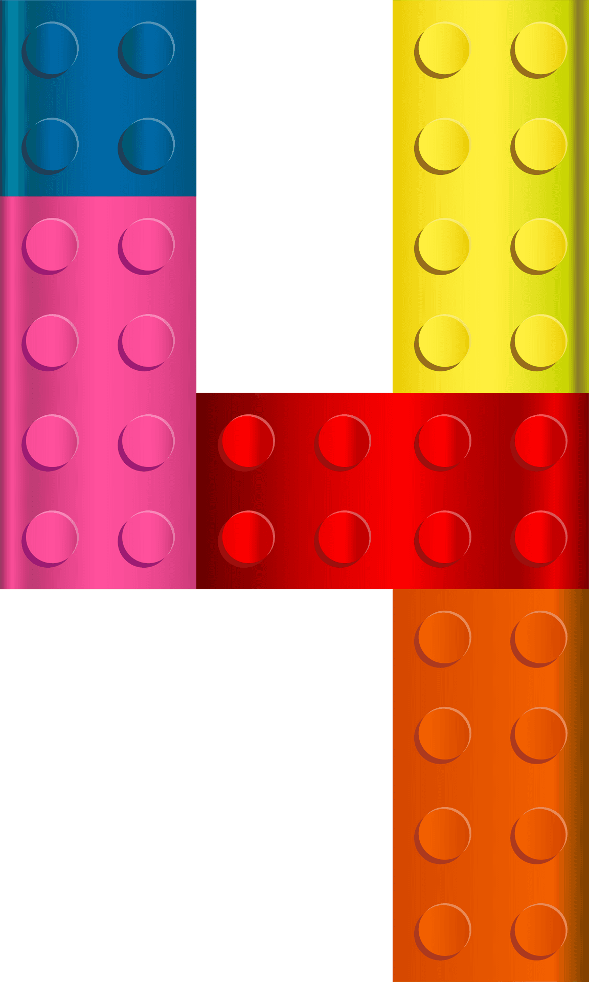 Colorful Plastic Bricks Pattern PNG Image