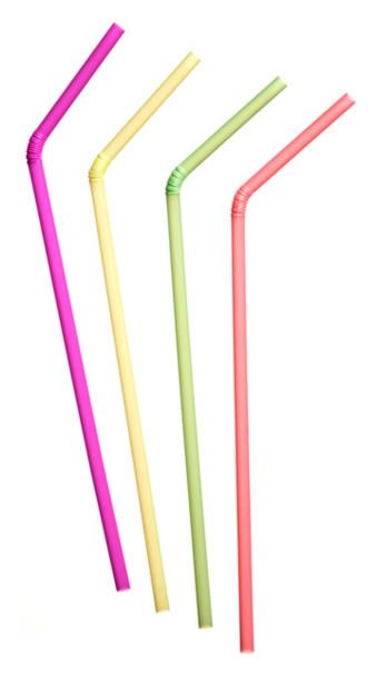 Colorful Plastic Straws PNG Image