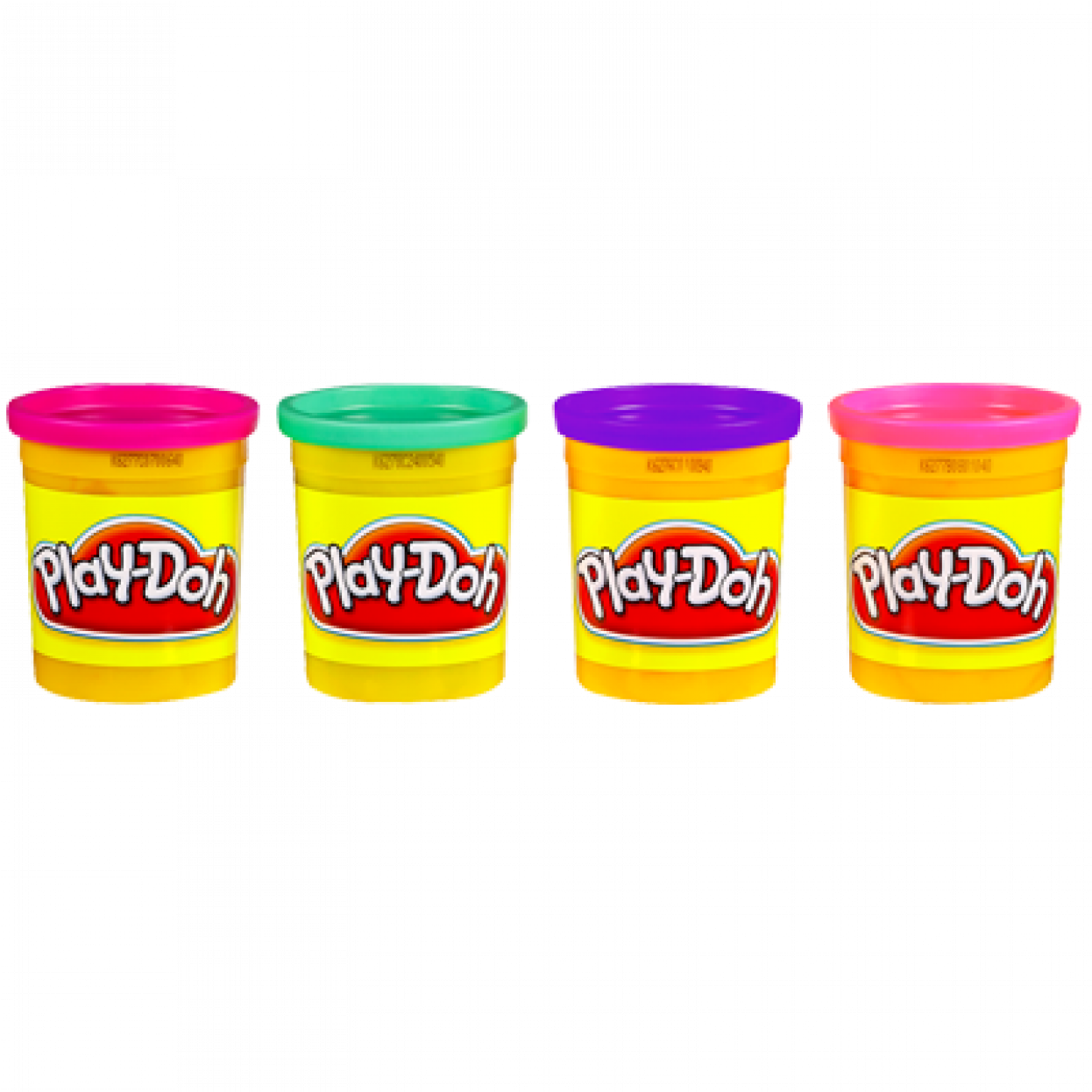 Colorful Play Doh Containers PNG Image