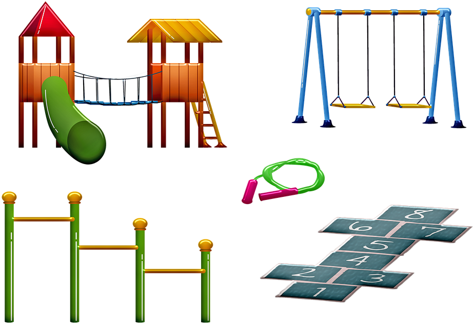 Colorful Playground Equipment PNG Image