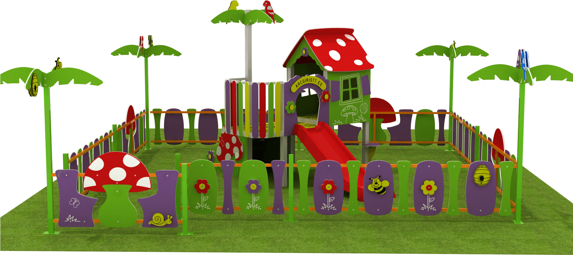 Colorful Playground Equipment PNG Image