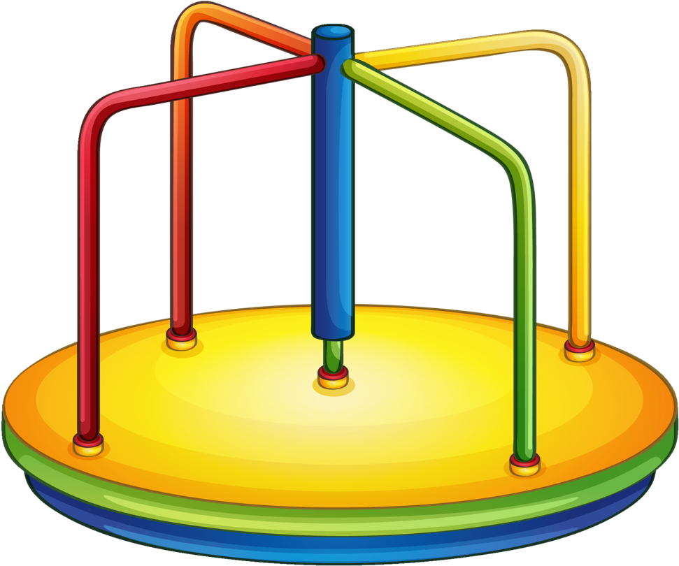 Colorful Playground Merry Go Round PNG Image