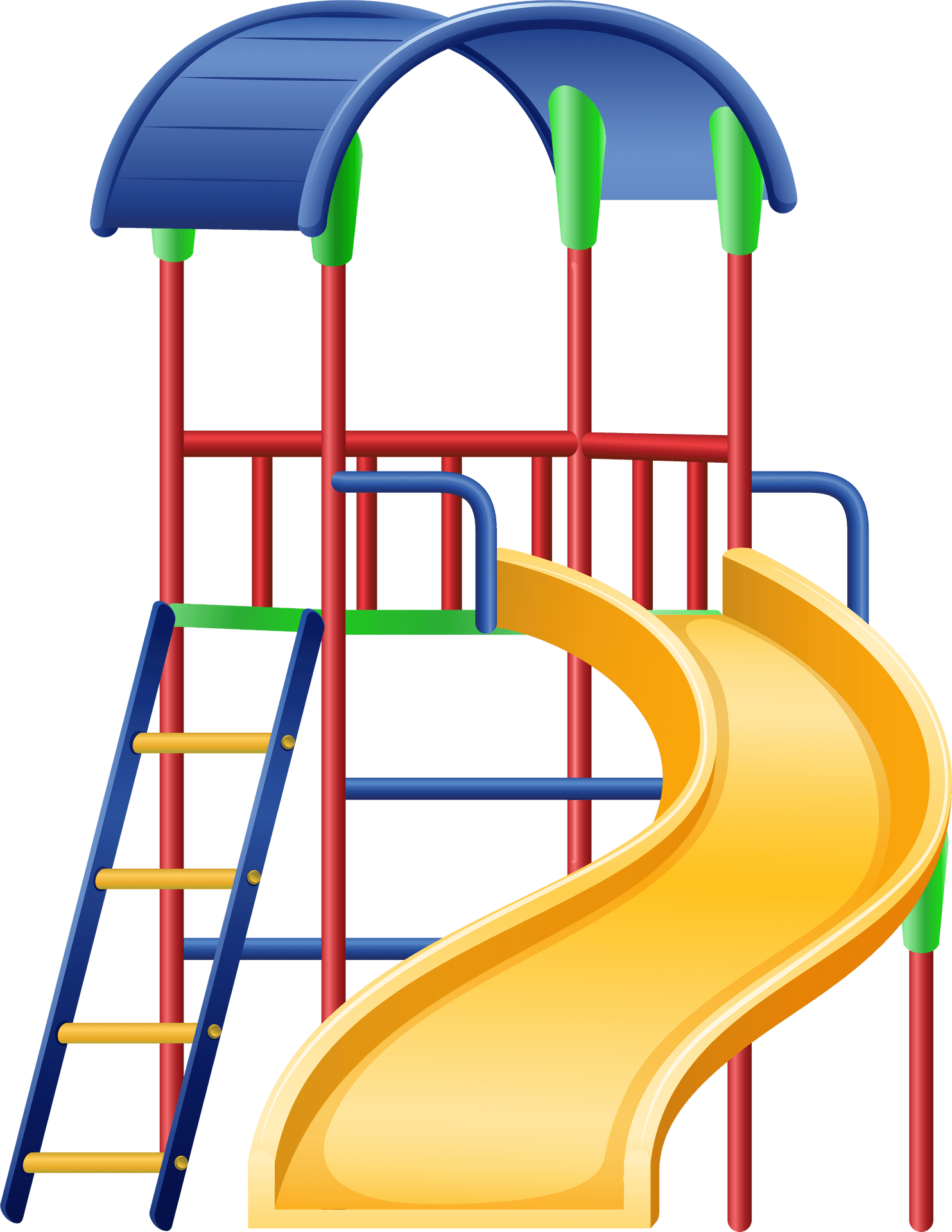 Colorful Playground Slide PNG Image