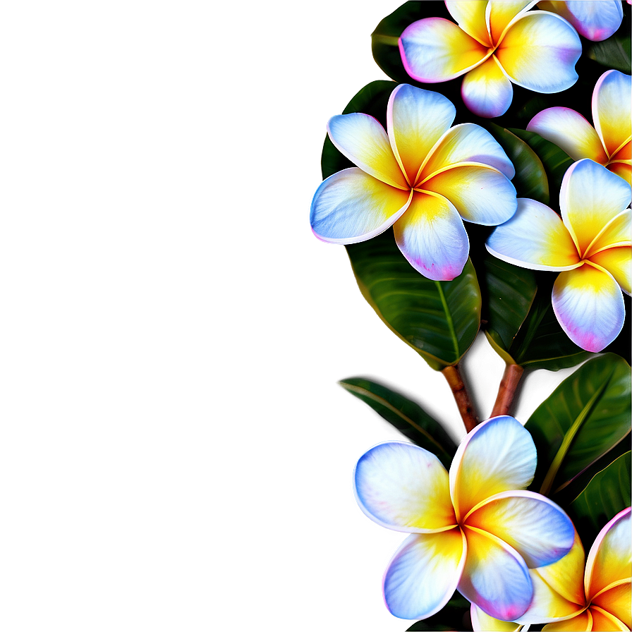 Colorful Plumeria Png Dmd PNG Image