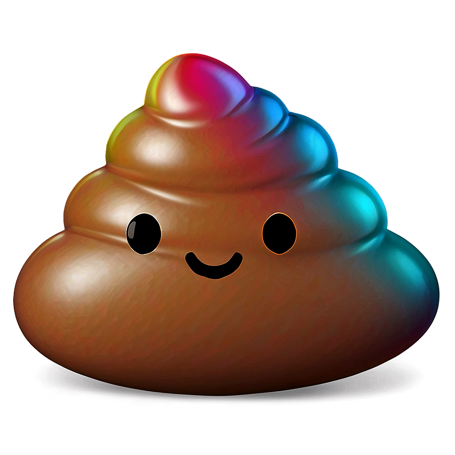 Colorful Poop Emoji Png Vxy PNG Image