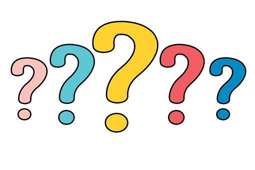 Colorful Question Marks Background PNG Image