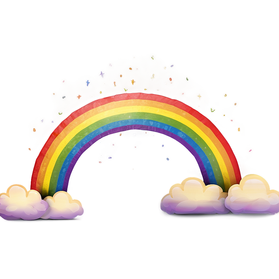 Colorful Rainbow And Clouds Png 06282024 PNG Image