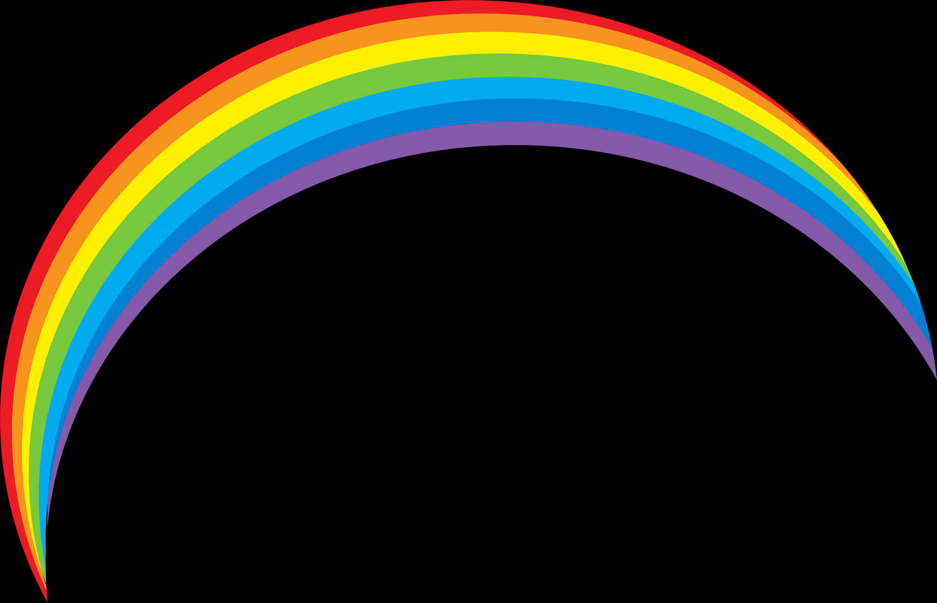 Colorful Rainbow Arc Graphic PNG Image