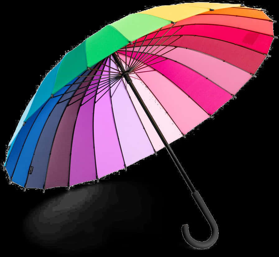 Colorful Rainbow Umbrella PNG Image