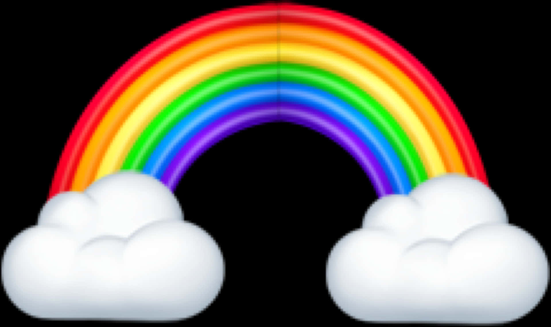 Colorful Rainbowand Clouds PNG Image