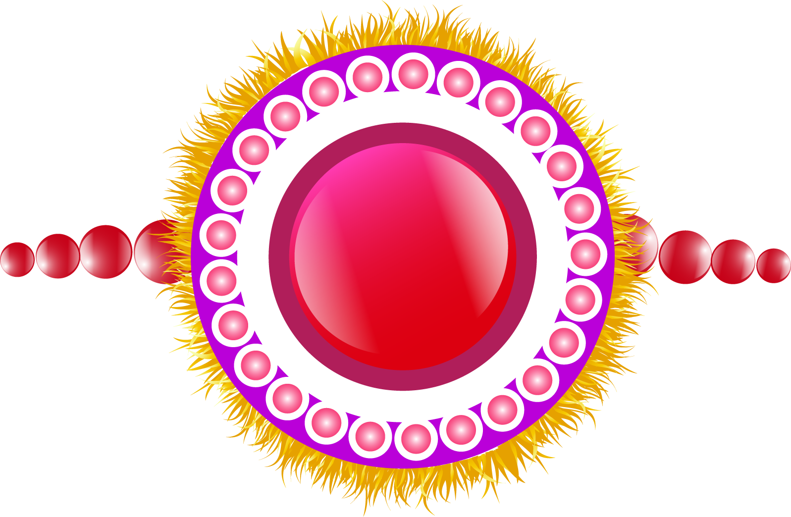 Colorful Rakhi Design PNG Image