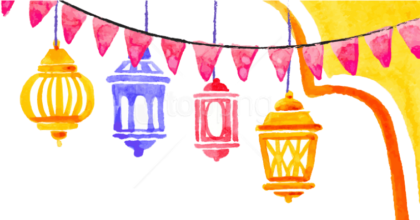 Colorful Ramadan Lanterns PNG Image