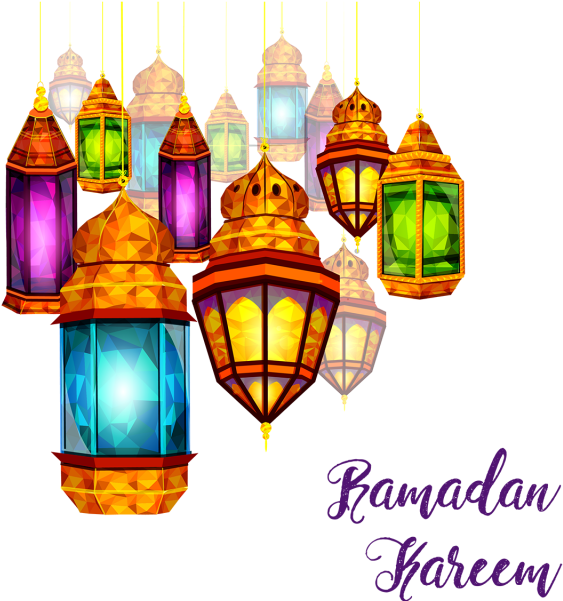 Colorful Ramadan Lanterns PNG Image