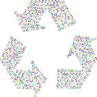 Colorful Recycle Symbols Arrows PNG Image