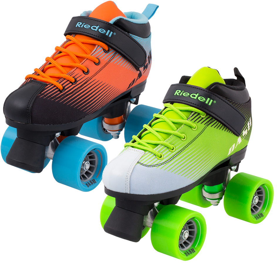 Colorful Riedell Roller Skates PNG Image